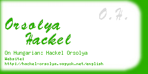 orsolya hackel business card